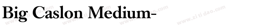 Big Caslon Medium字体转换